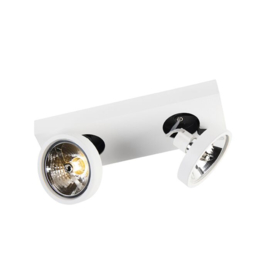 Qazqa plafondspot  Ga-2 led, 2-lichts wit incl. licht bron