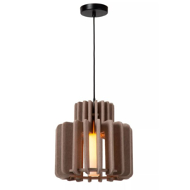 Lucide hanglamp Rollo, 1-lichts taupe 31 cm