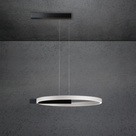 Escale hanglamp Midnight single led, zwart-aluminium incl. touchdimmer 60 cm
