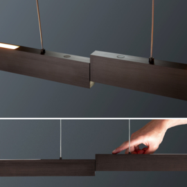 Escale hanglamp Level led, brons 167 cm