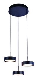 Freelight  hanglamp Alieno led, 3-lichts zwart rond