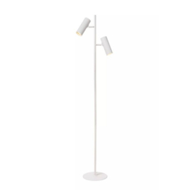 Lucide vloerlamp Clubs, 2-lichts wit