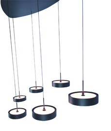Freelight  hanglamp Alieno led, 6-lichts zwart