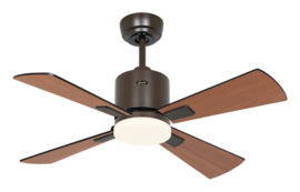 Casafan Plafondventilator  ECO NEO III 92 Brons - Zwart/Teakhout WiFi met led