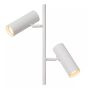 Lucide vloerlamp Clubs, 2-lichts wit