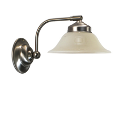 Old timerlight wandlamp Hoedkap, ivoor glans glas