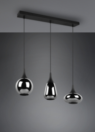 Trio lighting hanglamp Lumina, 3-lichts zwart
