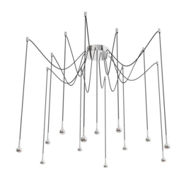 Pujol Lighting hanglamp Mini led, 13 lichts mat nikkel