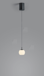 Helestra hanglamp Bono led 1-lichts, mat zwart