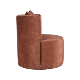 Label 51 fauteuil Evy, stof velours rust