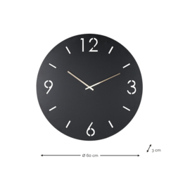 Spinder design TIME klok, zwart 60 cm