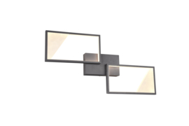 Trio lighting plafondlamp Cafu led, 2-lichts antraciet