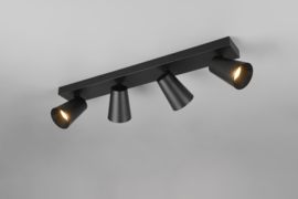 Trio lighting plafondspot Sharp, 4-lichts zwart