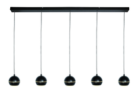 Hanglamp Bilia led, 5-lichts zwart