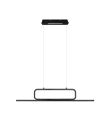 Trio lighting hanglamp Aick led, mat zwart met switch dimmer