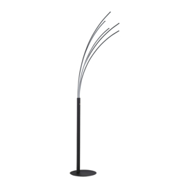Fischer & Honsel vloerlamp Ellmau led, 5-lichts zwart