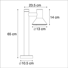 Qazqa buitenlamp Humilus led donker grijs  65 cm