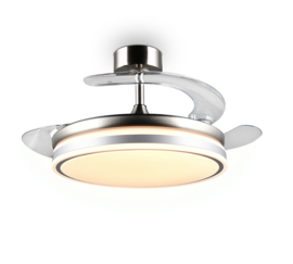 Trio lighting plafond ventilator Volda led, mat nikkel incl. remote