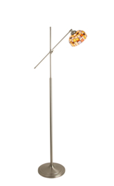 Old timer light vloerlamp Iglo, verstelbaar kap tiffany color