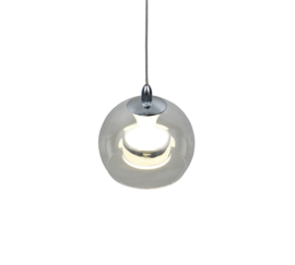 Trio lighting hanglamp Flynt led, 1-lichts transparant glas