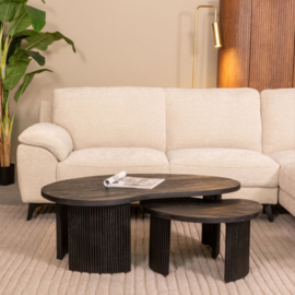 Label 51 Salontafel Timon, set smooth mangohout zwart