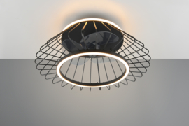 Trio lighting plafond ventilator Nybro led, zwart incl. afstandsbediening 50 cm