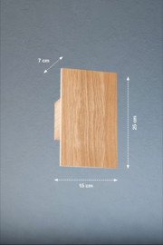 Fischer & Honsel wandlamp Shine wood led, eiken 15 cm