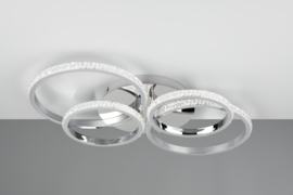 Trio lighting plafondlamp Cires led, chroom incl. switch dimmer