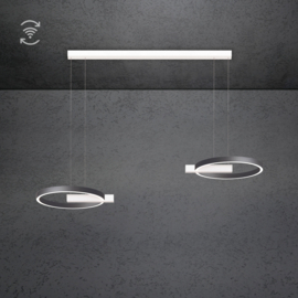 Escale hanglamp Midnight double led · 40 cm (144 cm) Funk wit-antraciet