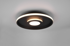 Trio lighting plafondlamp Ascari led, mat zwart incl. switch dimmer IP44