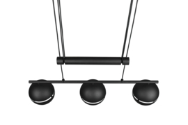 Trio lighting hanglamp Fletcher,  3-lichts mat zwart