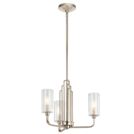 Elstead lighting hanglamp Kimrose, 3-lichts mat nikkel