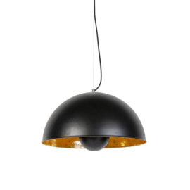 Qazqa hanglamp Magna Eglip, mat zwart-goldleaf 50 cm