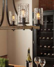 Elstead lighting hanglamp Angelo, 8-lichts met glas
