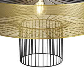 Qazqa hanglamp Tess, zwart met goud