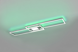 Trio lighting plafondlamp Ganado led, mat nikkel incl. afstandsbediening