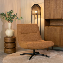 Label 51 fauteuil Calix, coral royal boucle