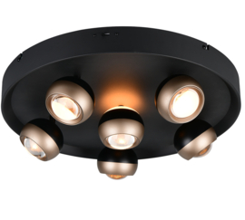Trio-lighting plafondlamp Orbit led, mat zwart