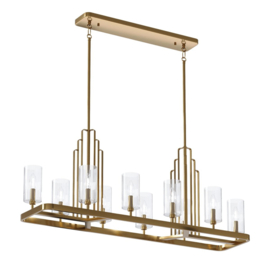 Elstead lighting hanglamp Kimrose, 10-lichts mat messing
