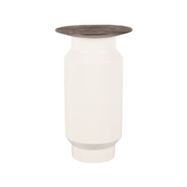 Label 51 Bijzettafel Jik,  espresso mangohout/creme metaal 35 cm