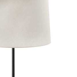 Faro vloerlamp Windsor, zwart-linnen