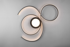 Trio lighting plafondlamp Jive led, zwart incl. afstandsbediening