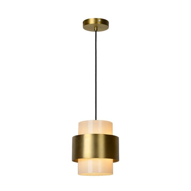 Lucide hanglamp Firmin, 1-lichts mat goud/messing