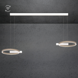 Escale hanglamp Midnight double led · 40 cm (174 cm) Funk wit-taupe