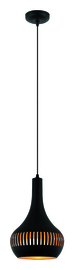Freelight hanglamp Canna,  1-lichts zwart-goud