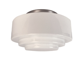 Old timer light plafondlamp Trapkap, opaal glas
