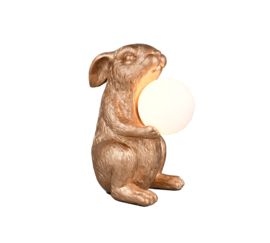 Trio-lighting tafellamp Rabbit, goud kleurig