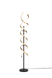 Trio lighting vloerlamp Sequence led, mat zwart met goldleaf