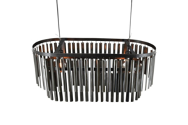 Top licht. hanglamp Perla oval black 90 x 40 cm