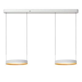 Lucide RADIANT - Hanglamp - LED Dimb. - CCT - 2x38W 2200K/3000K -Wit
